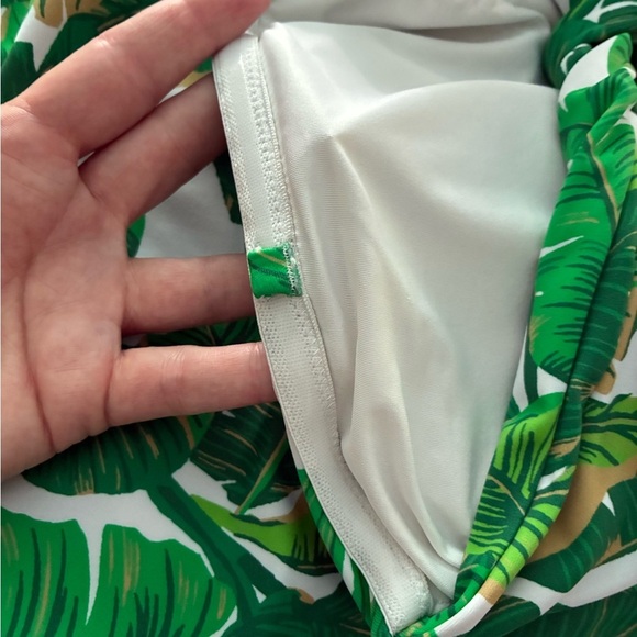 LOVE and SPORTS one piece strapless halter swimsuit tropical vacation 12/14 EUC - Picture 8 of 15